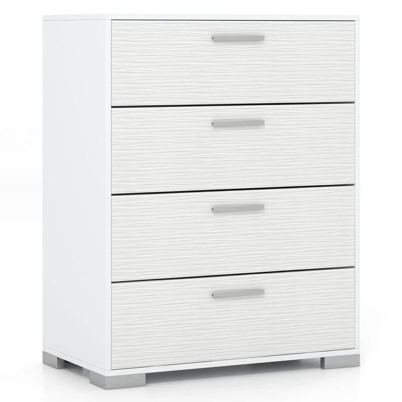 4 Drawer Storage Cabinet with Metal Legs Handles with Anti-Toppling Devices by DirectDeals