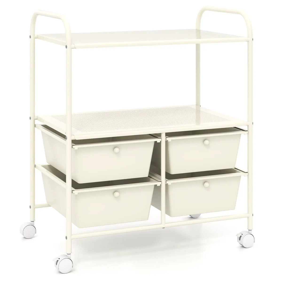 Mobile 4 Drawers Shelves Rolling Storage Cart Rack by DirectDeals