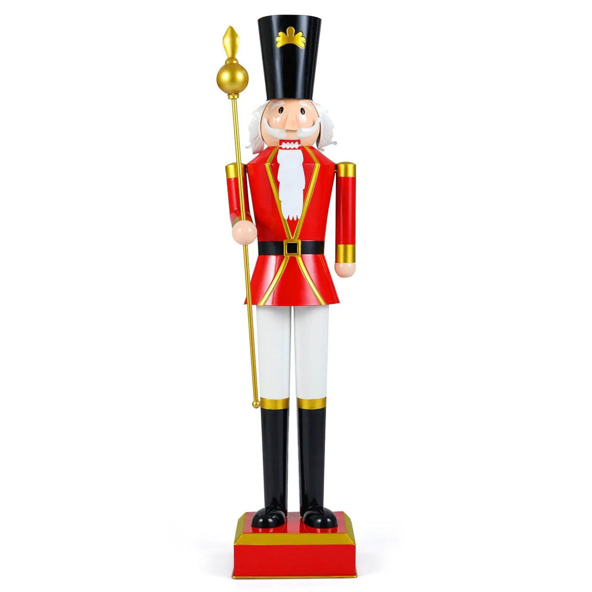 4 FT Christmas Nutcracker with High Hat & Beautiful Scepter by DirectDeals