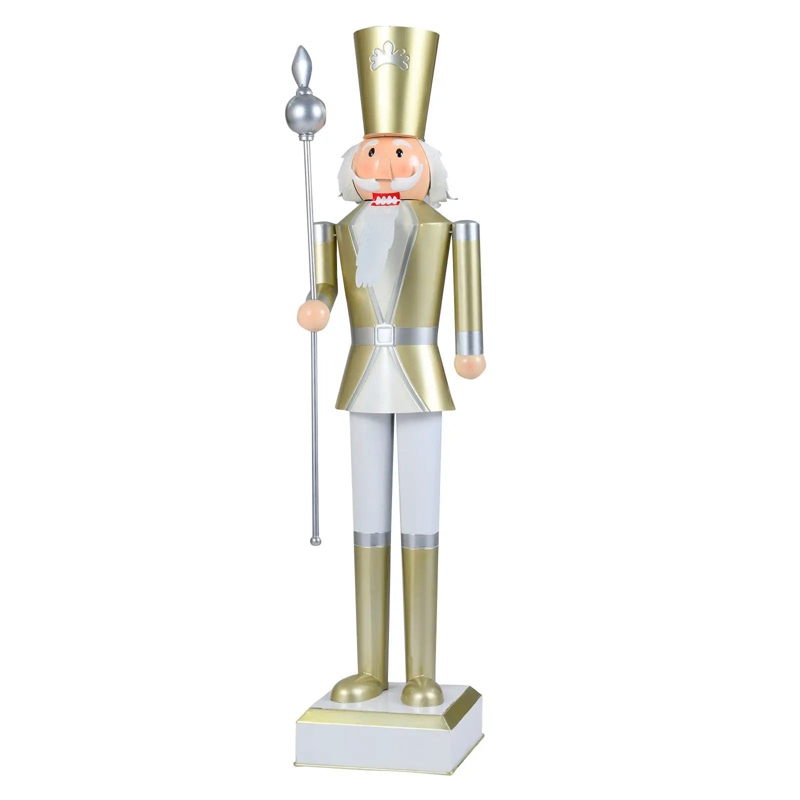 4 FT Christmas Nutcracker with High Hat & Beautiful Scepter by DirectDeals