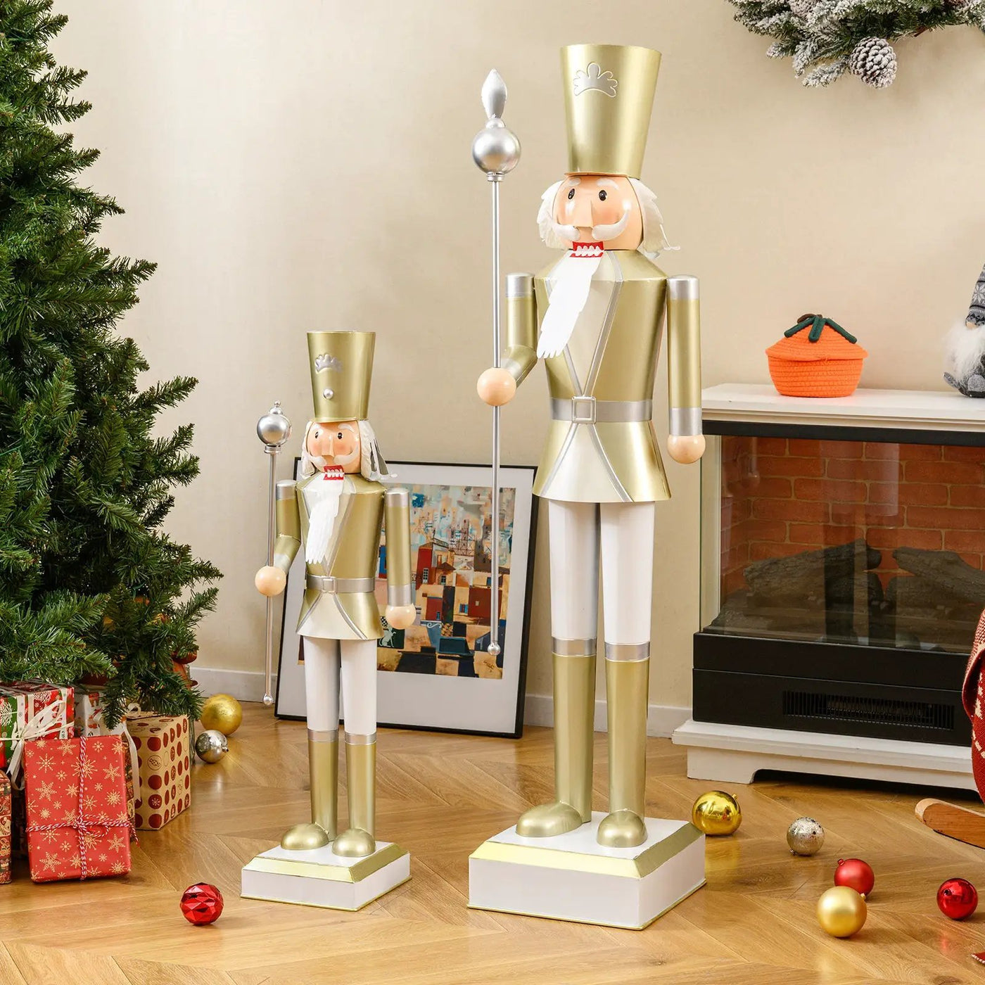 4 FT Christmas Nutcracker with High Hat & Beautiful Scepter by DirectDeals
