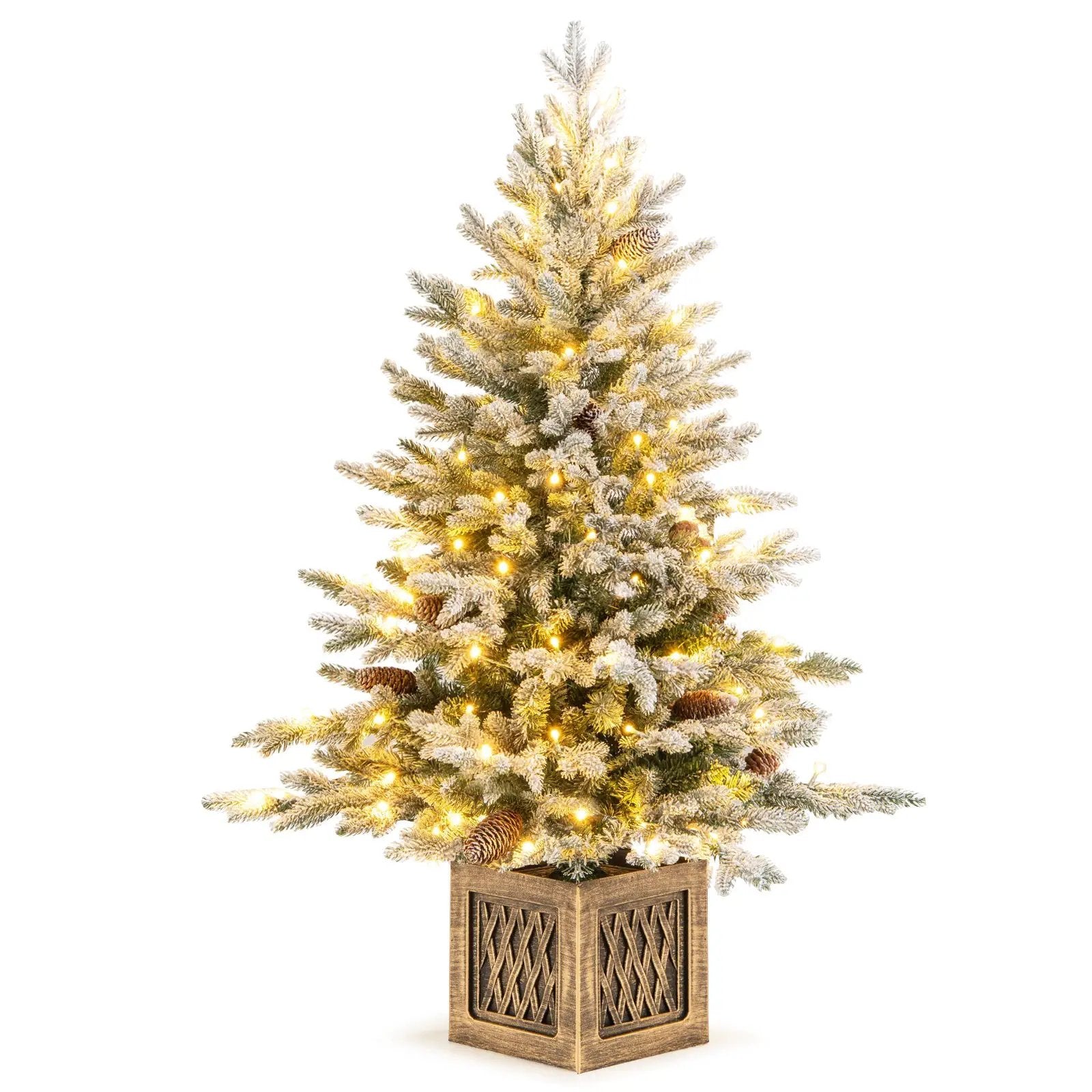4 FT Pre-lit Artificial Entrance Christmas Tree 100 LED Lights by DirectDeals