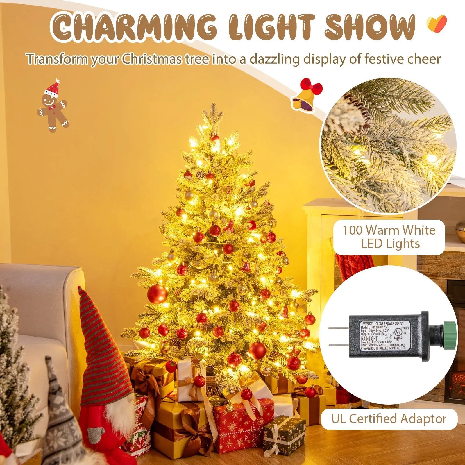4 FT Pre-lit Artificial Entrance Christmas Tree 100 LED Lights by DirectDeals