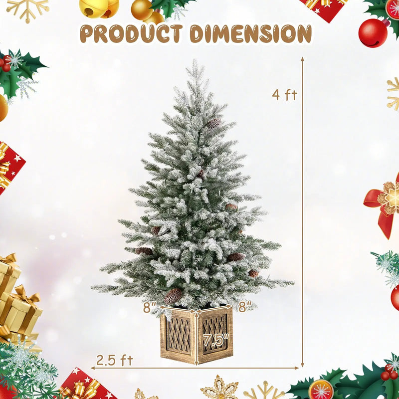 4 FT Pre-lit Artificial Entrance Christmas Tree 100 LED Lights by DirectDeals