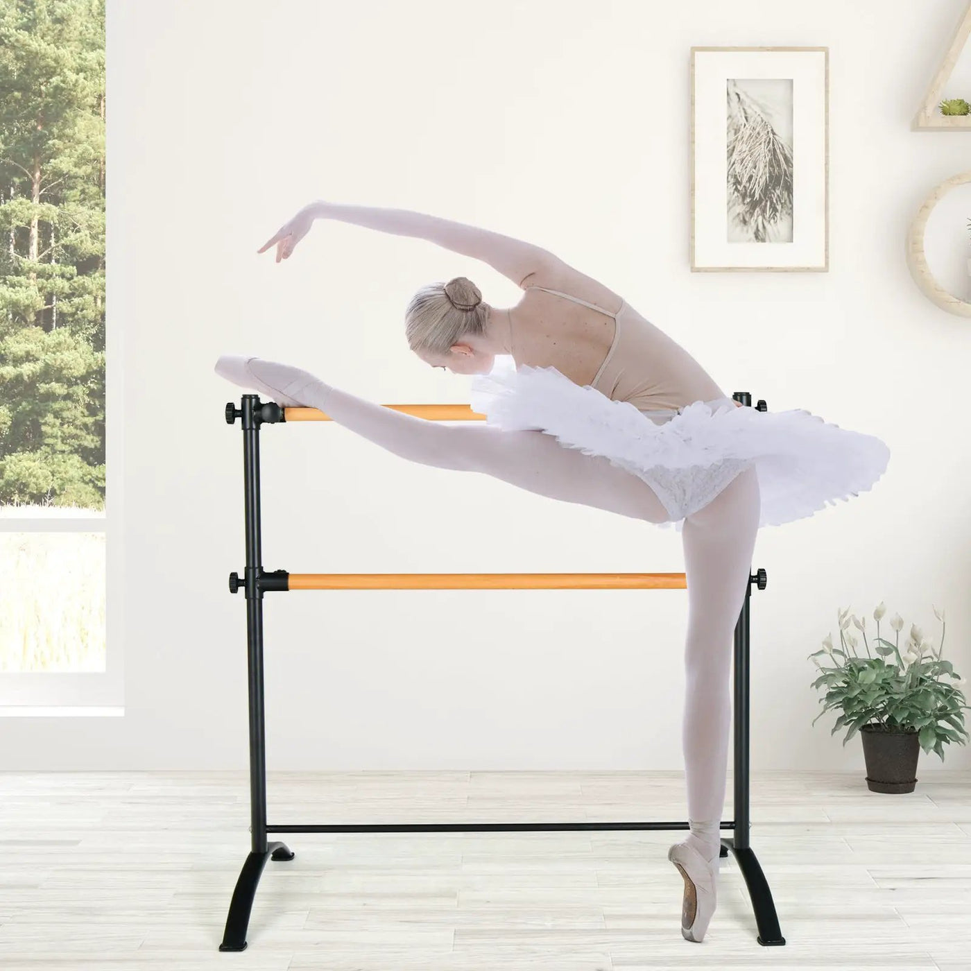 4 Foot Portable Freestanding Double Ballet Barre by DirectDeals