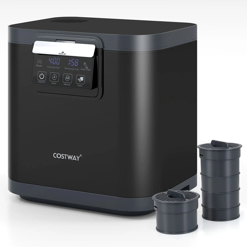 4 L Electric Composter with Lid and LED Display for Kitchen-Black by DirectDeals