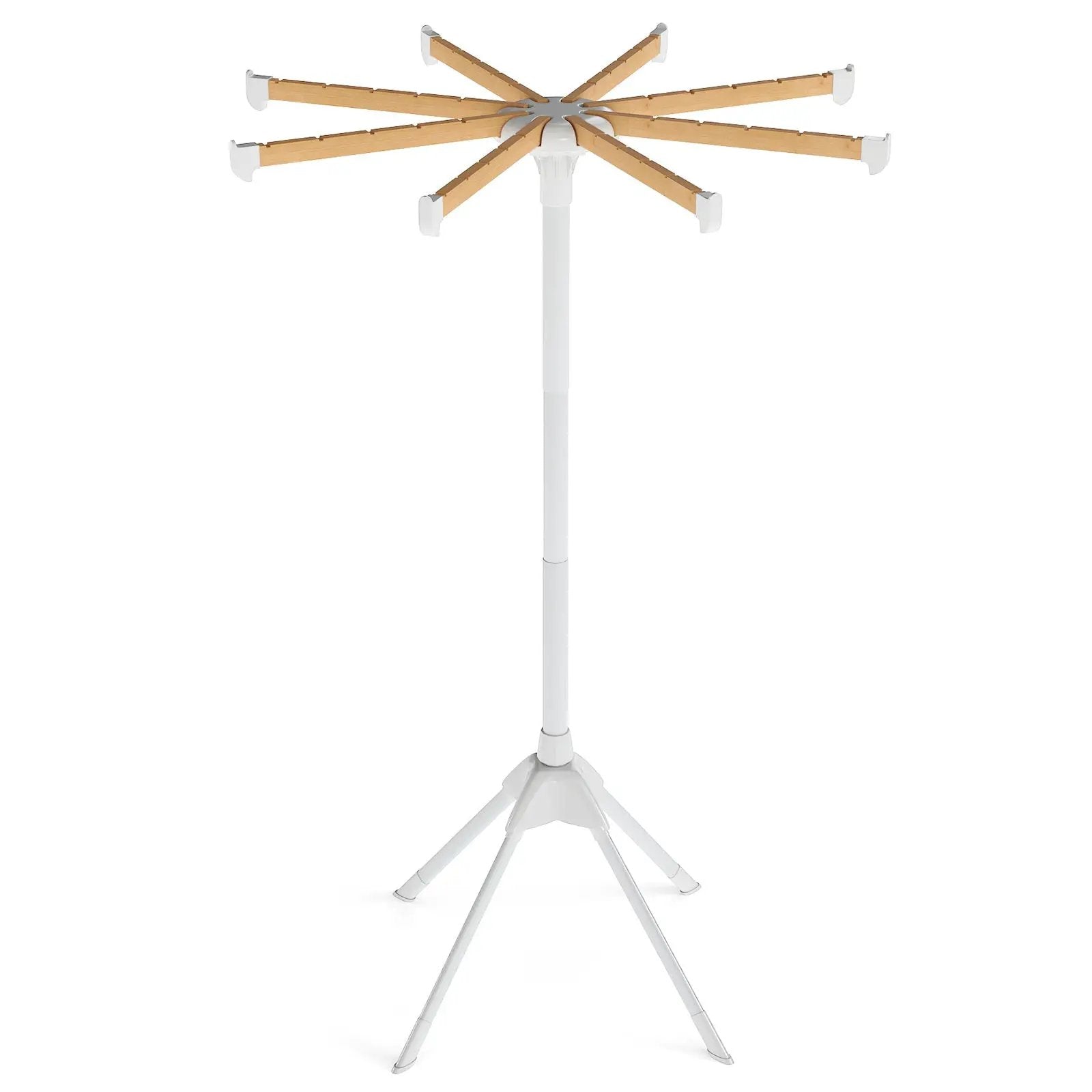 4 Legs Foldable Clothes Drying Rack with 8 Bamboo Hanging Rods and 40 Hanger Slots by DirectDeals