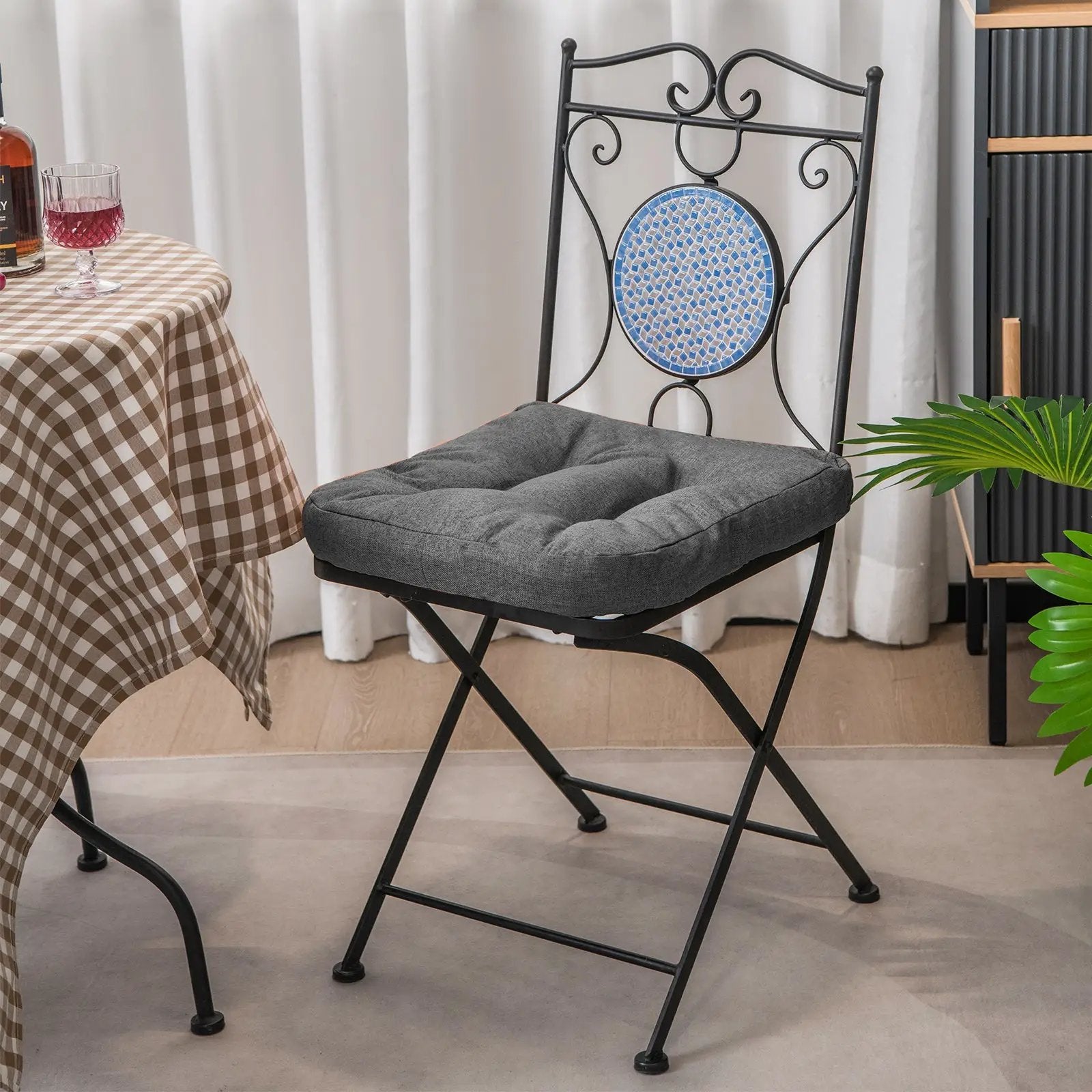 4 Pack 17.5 x 17 Inch U-Shaped Chair Pads with Polyester Cover by DirectDeals