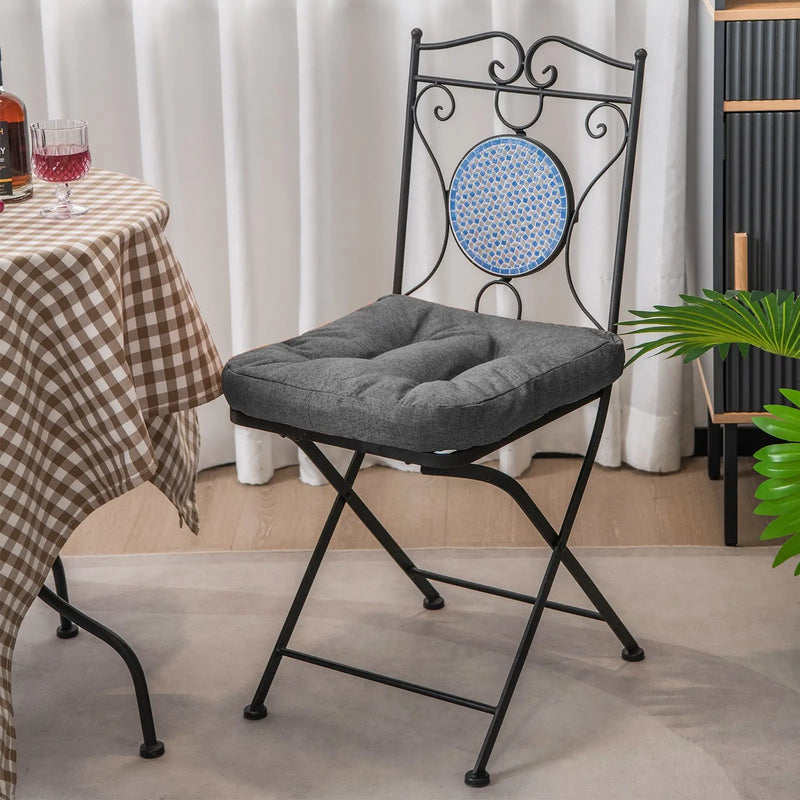 4 Pack 17.5 x 17 Inch U-Shaped Chair Pads with Polyester Cover by DirectDeals