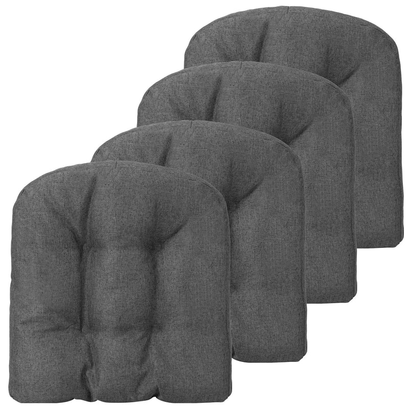 4 Pack 17.5 x 17 Inch U-Shaped Chair Pads with Polyester Cover by DirectDeals