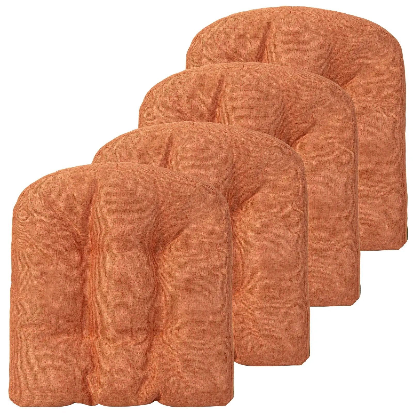 4 Pack 17.5 x 17 Inch U-Shaped Chair Pads with Polyester Cover by DirectDeals