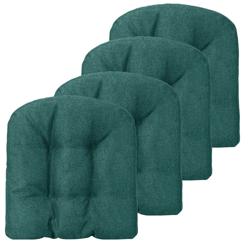 4 Pack 17.5 x 17 Inch U-Shaped Chair Pads with Polyester Cover by DirectDeals