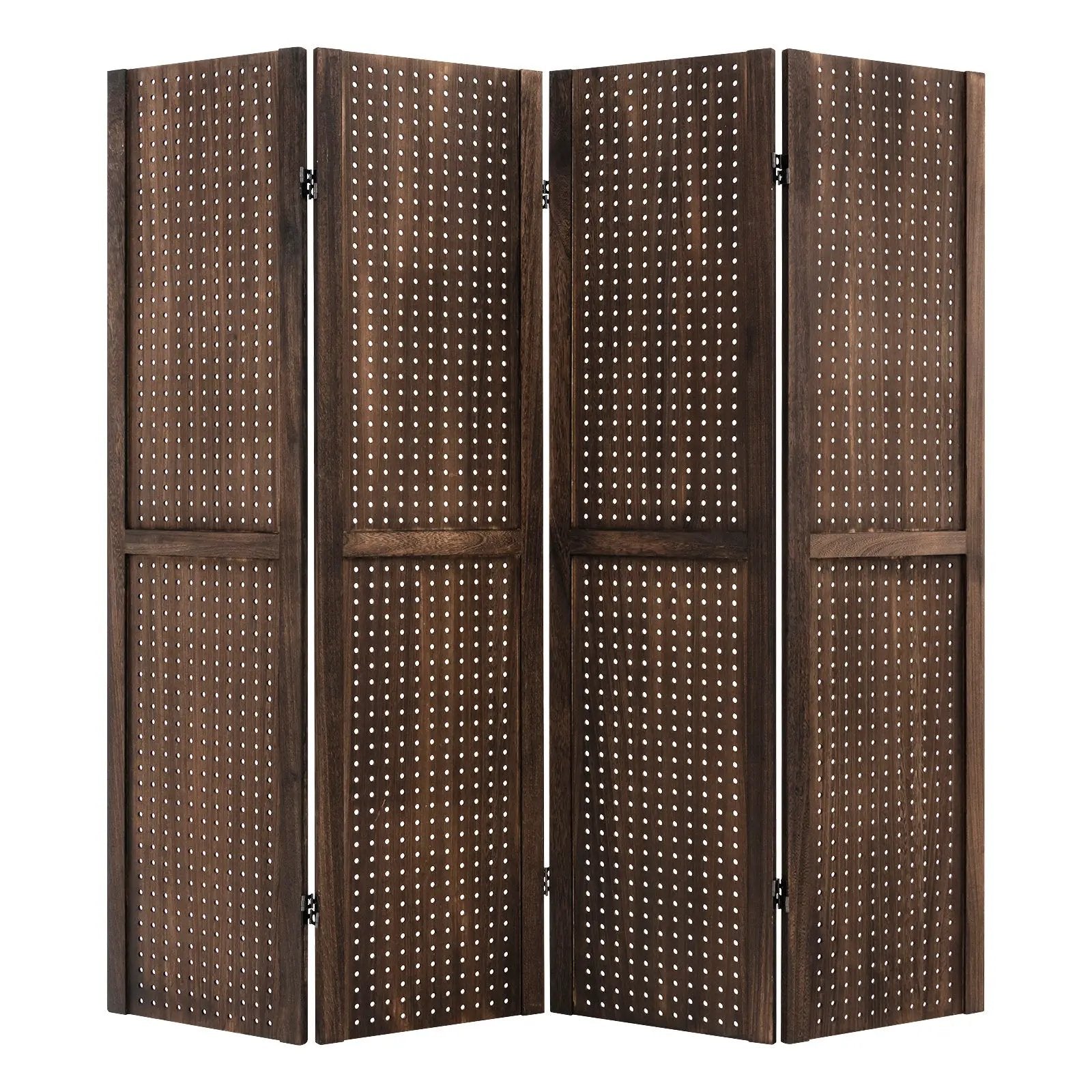 4-Panel Pegboard Display 5 Feet Tall Folding Privacy Screen for Craft Display Organized by DirectDeals