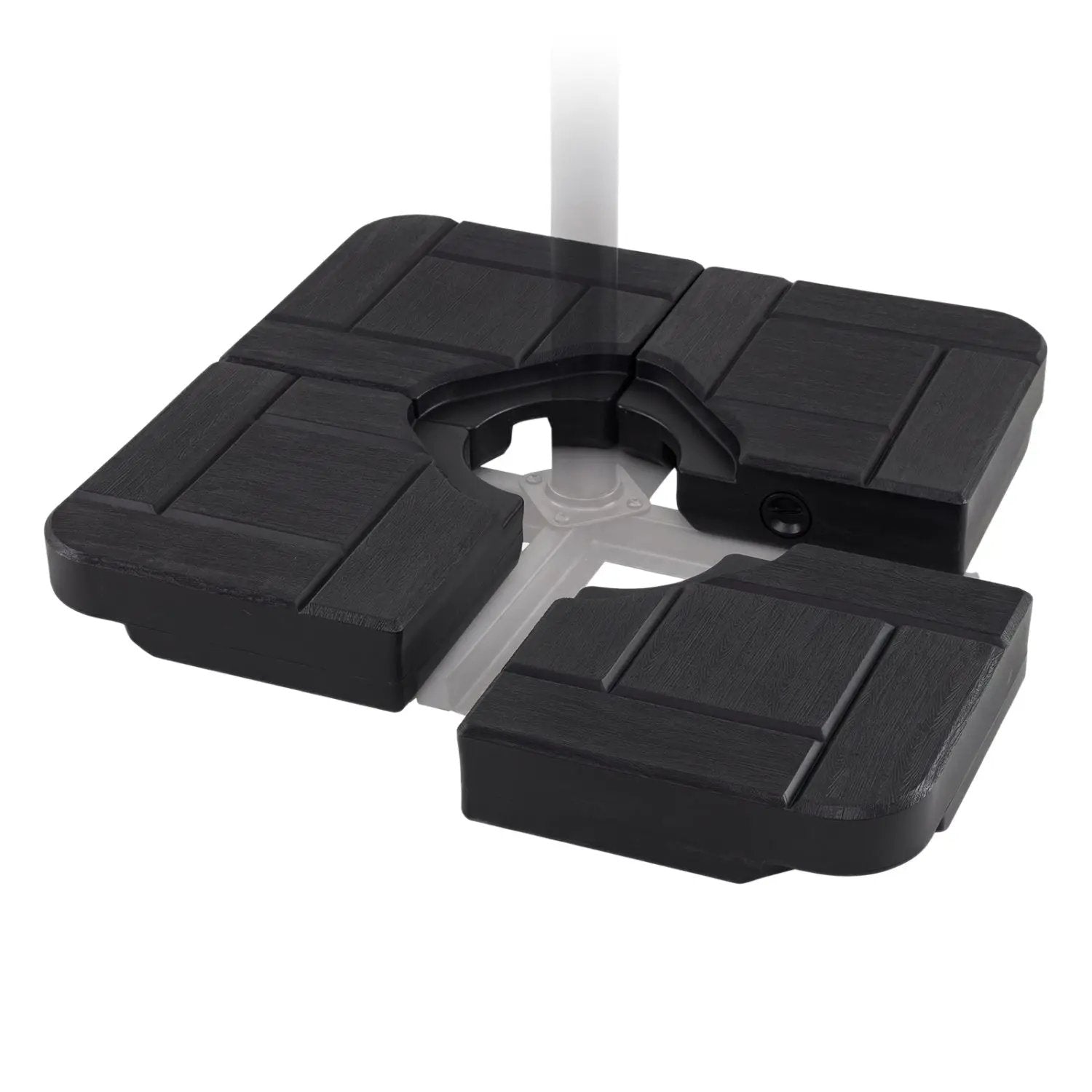 4-Piece 188 LBS Cantilever Offset Patio Umbrella Base-Black by DirectDeals