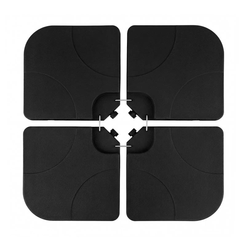 4-Piece Cantilever Offset Base 164 LBS Heavy-Duty Square with U-Locking Pins-Black by DirectDeals