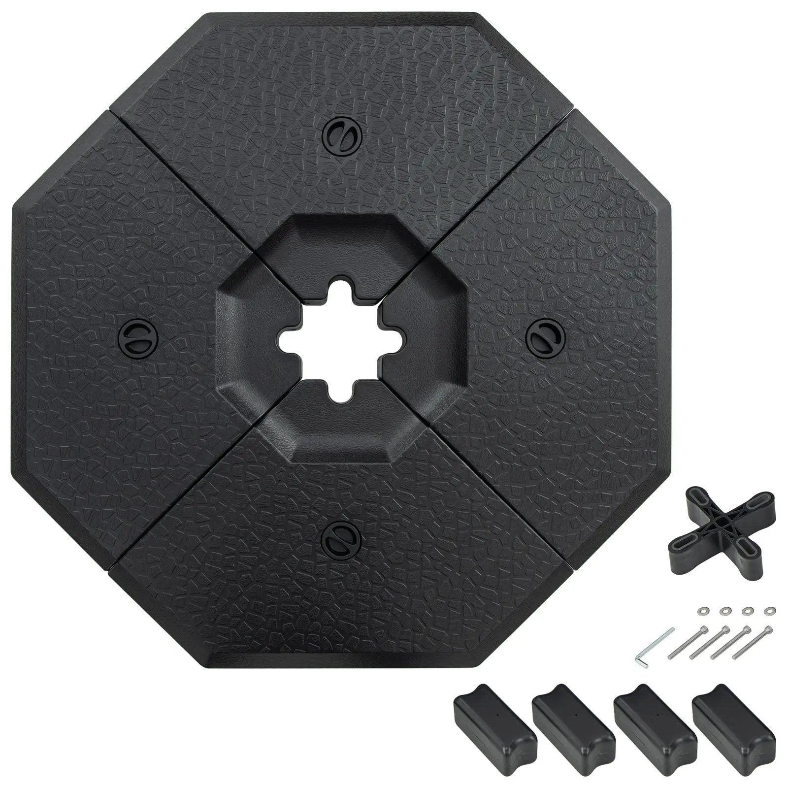 4 Pieces Patio Cantilever Offset Umbrella Weights Base Plate Set by DirectDeals