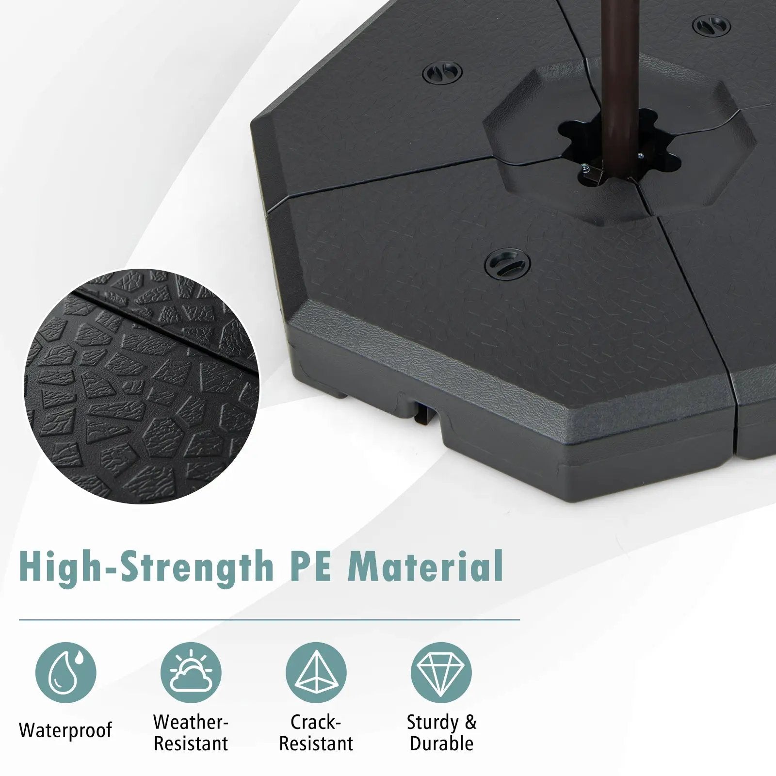 4 Pieces Patio Cantilever Offset Umbrella Weights Base Plate Set by DirectDeals