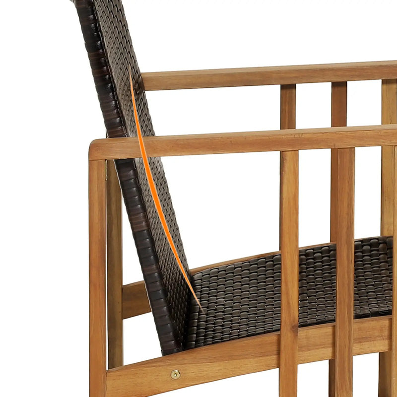 4 Pieces Patio Rattan Conversation Set with Seat and Back Cushions-Off White by DirectDeals
