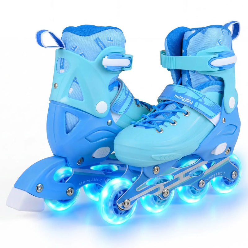 4-Size Adjustable Light-Up Inline Skates for Toddlers Ages 5-7 by DirectDeals