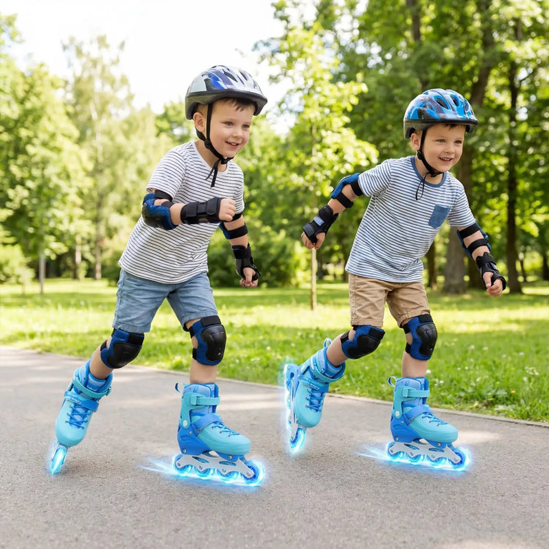 4-Size Adjustable Light-Up Inline Skates for Toddlers Ages 5-7 by DirectDeals