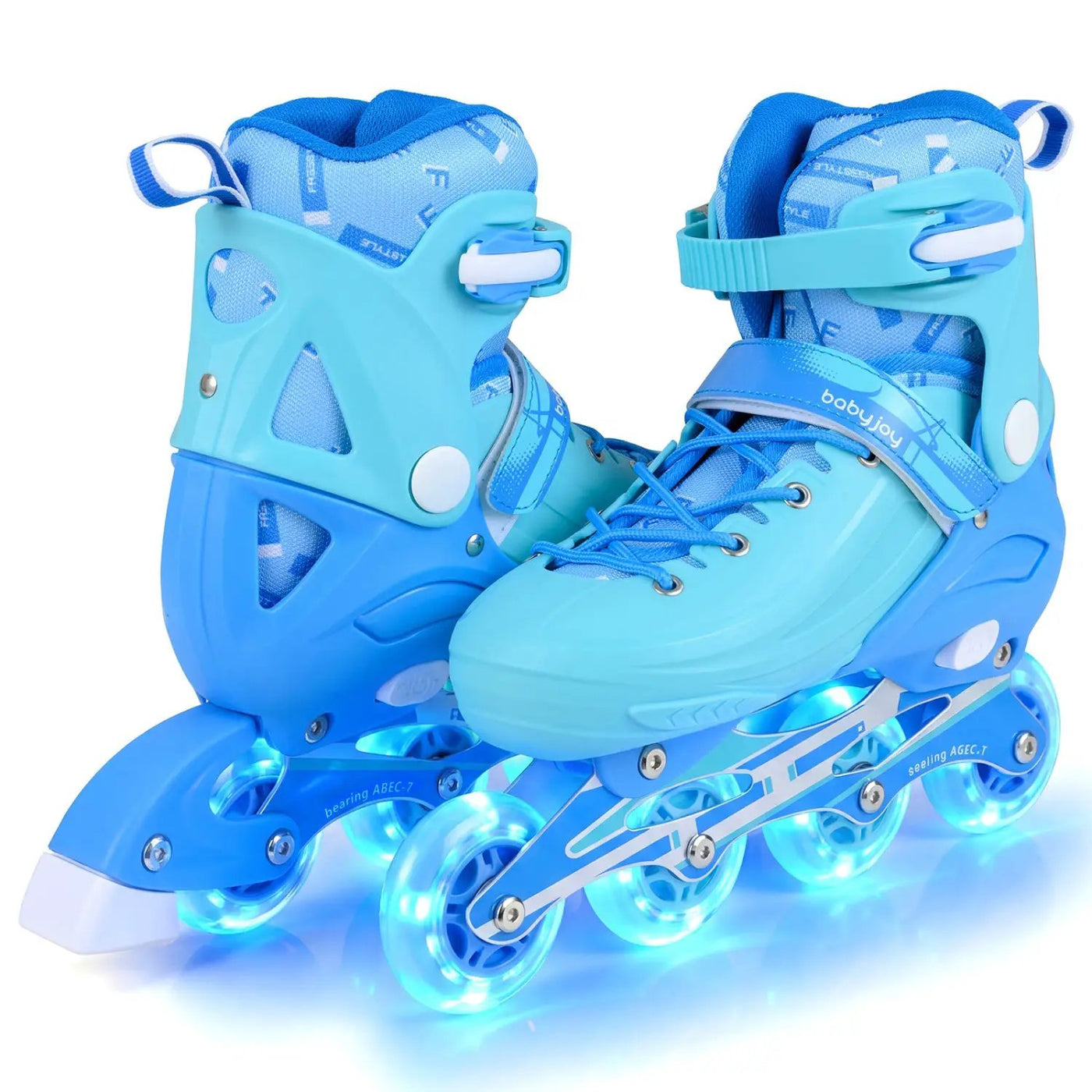 4-Size Adjustable Light-Up Kids Inline Skates for Kids Ages 9-14 by DirectDeals