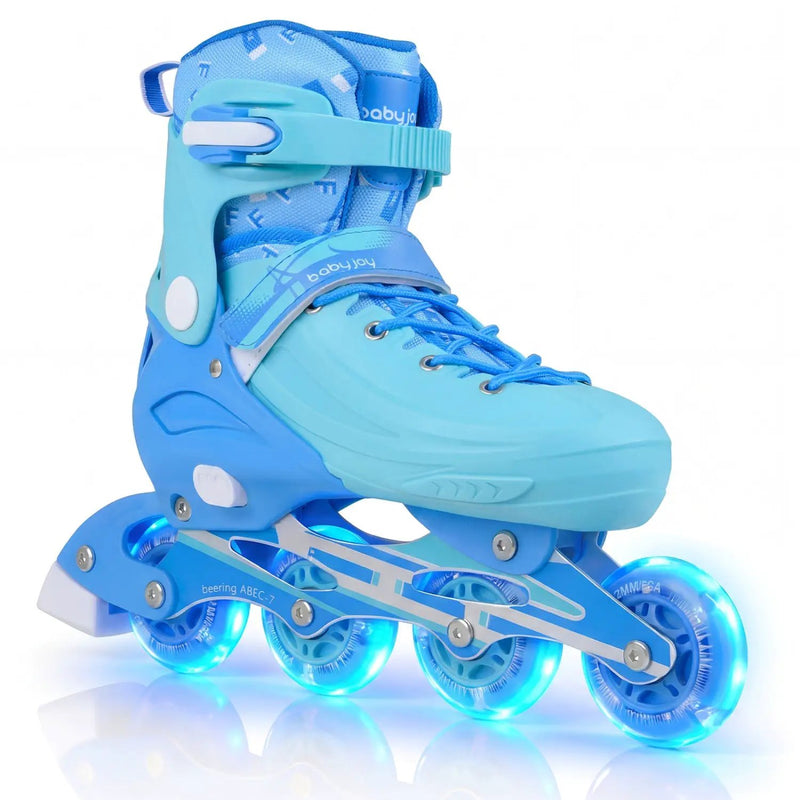 4-Size Adjustable Light-Up Kids Inline Skates for Kids Ages 9-14 by DirectDeals