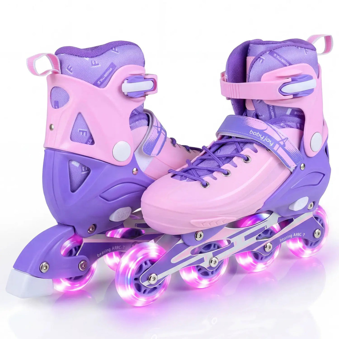 4-Size Adjustable Light-Up Kids Inline Skates for Kids Ages 9-14 by DirectDeals