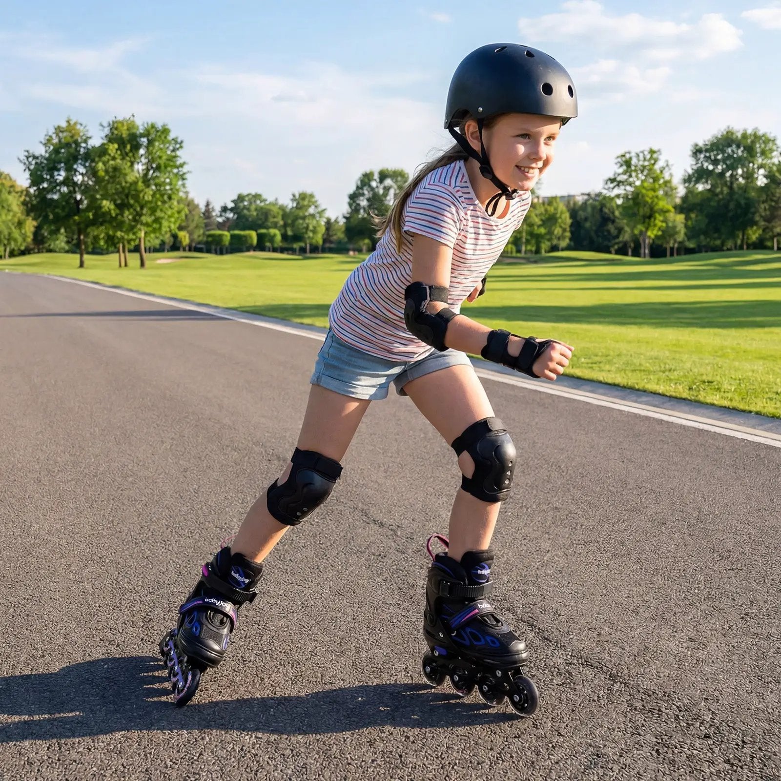 4 Sizes Adjustable Blade Roller with Light-up Wheels for Youth by DirectDeals