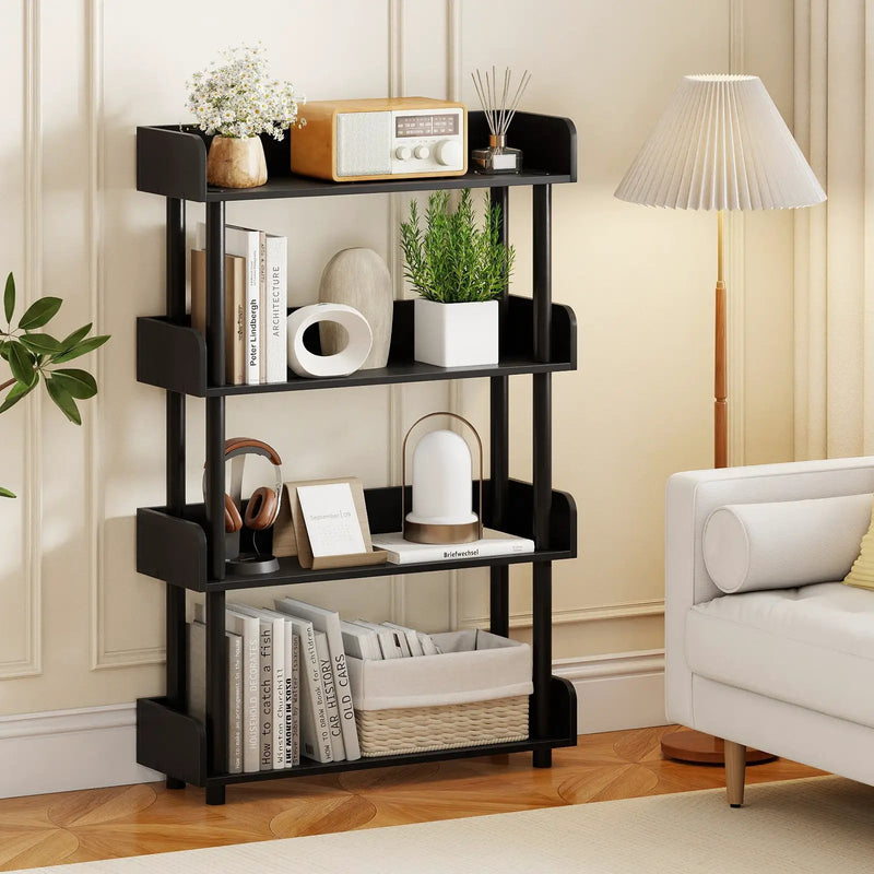 4-Tier Bookshelf Open Bookcase with Anti-Tipping Kit Industrial Storage Unit by DirectDeals