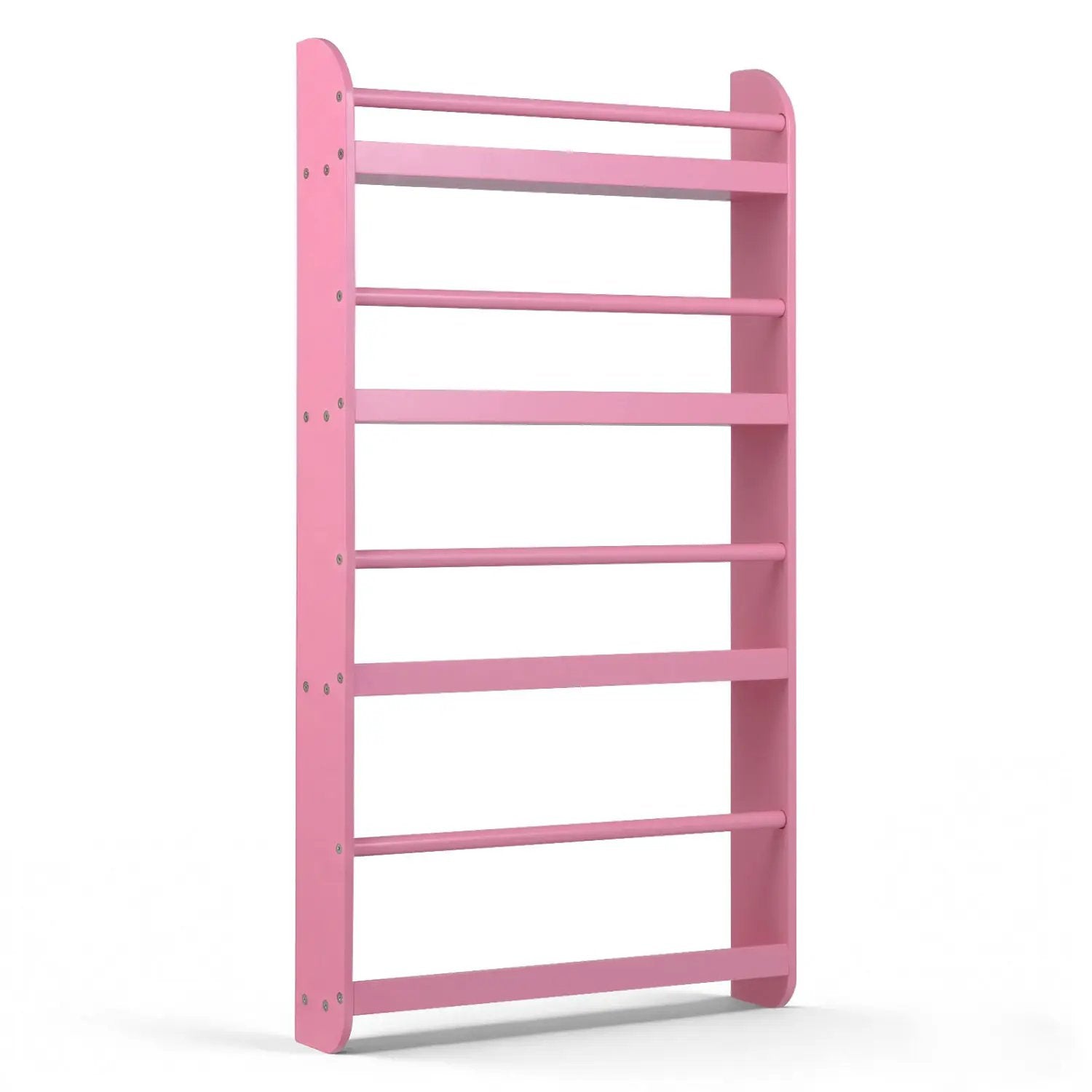 4-Tier Wall Mounted Bookshelf with Safety Rails by DirectDeals