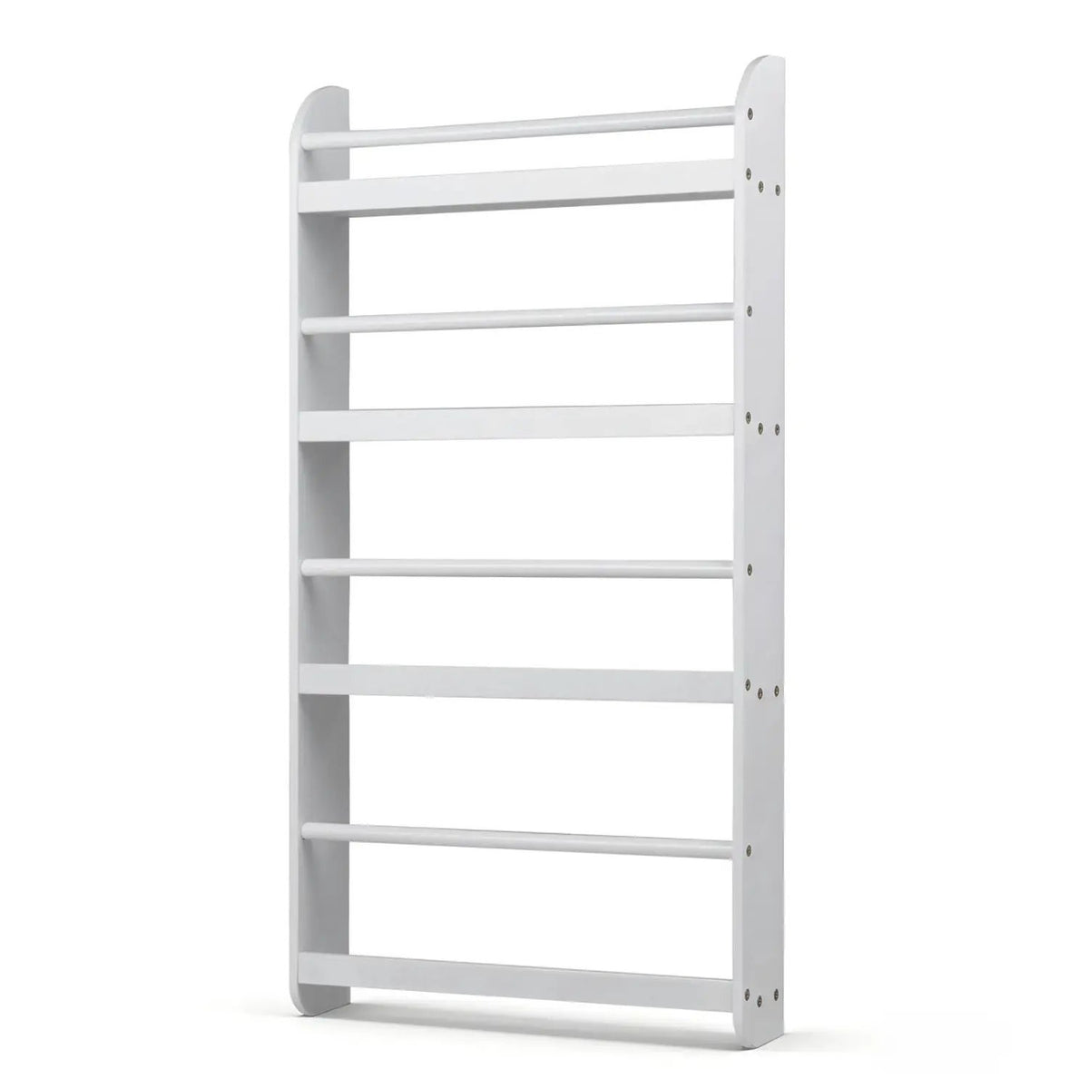 4-Tier Wall Mounted Bookshelf with Safety Rails by DirectDeals