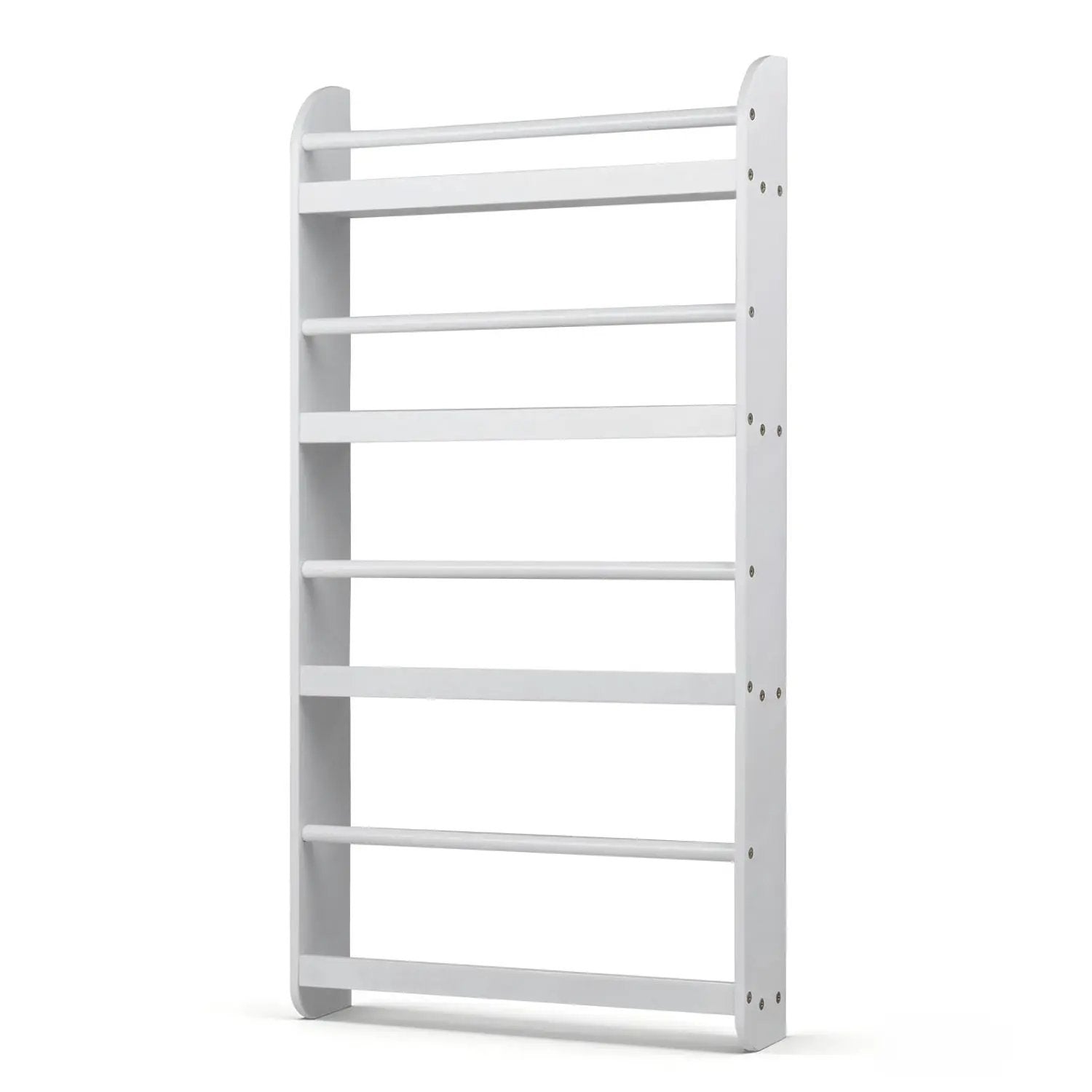 4-Tier Wall Mounted Bookshelf with Safety Rails by DirectDeals
