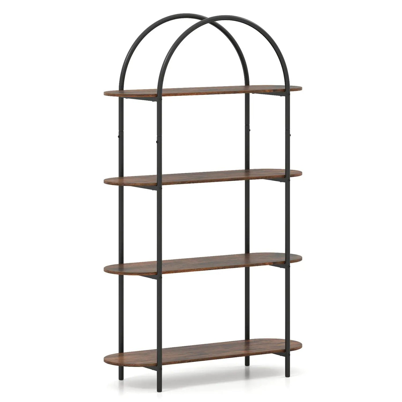 4-Tier Open Bookcase with Sturdy Metal Frame for Living Room by DirectDeals