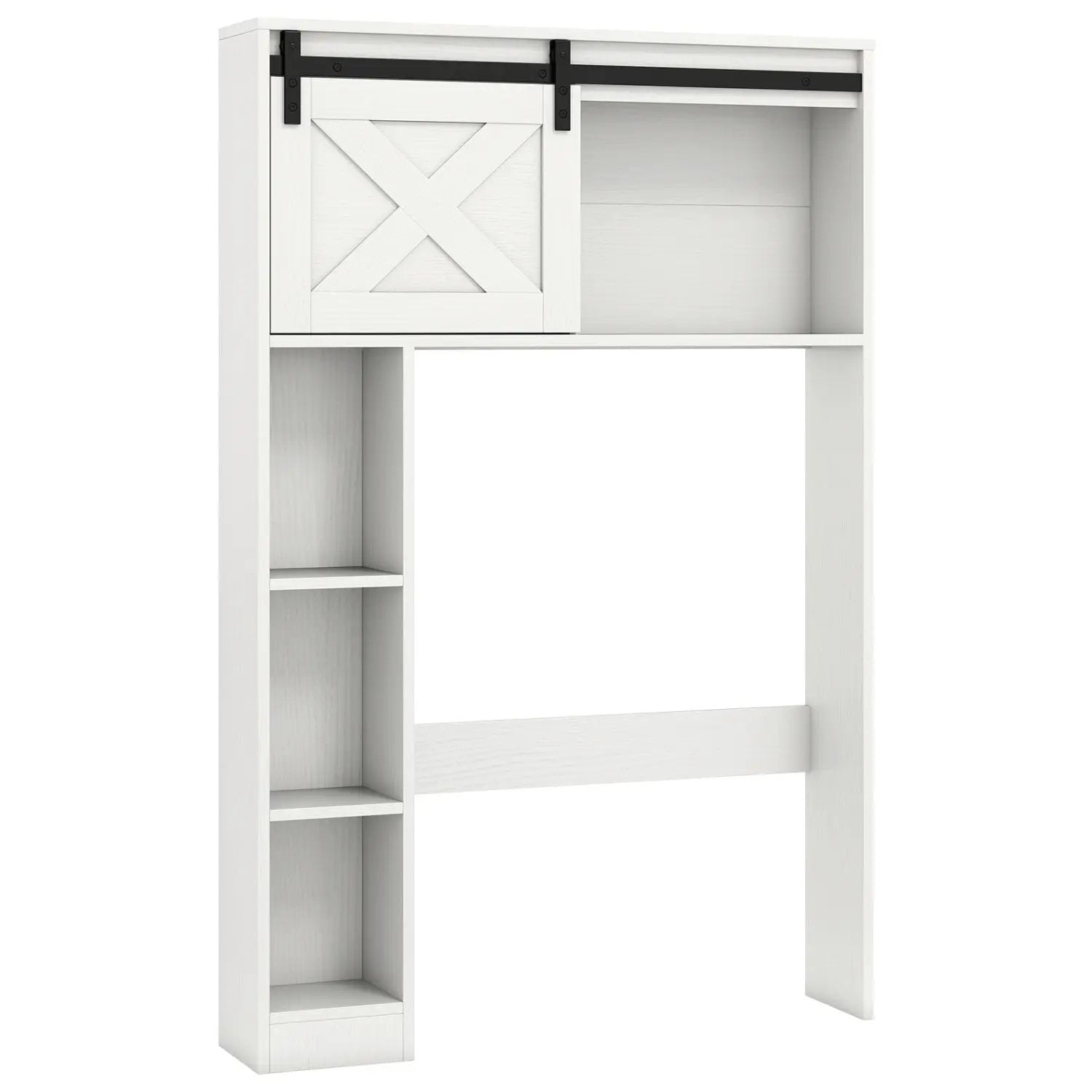 4-Tier Over The Toilet Storage Cabinet with Sliding Barn Door and Storage Shelves by DirectDeals