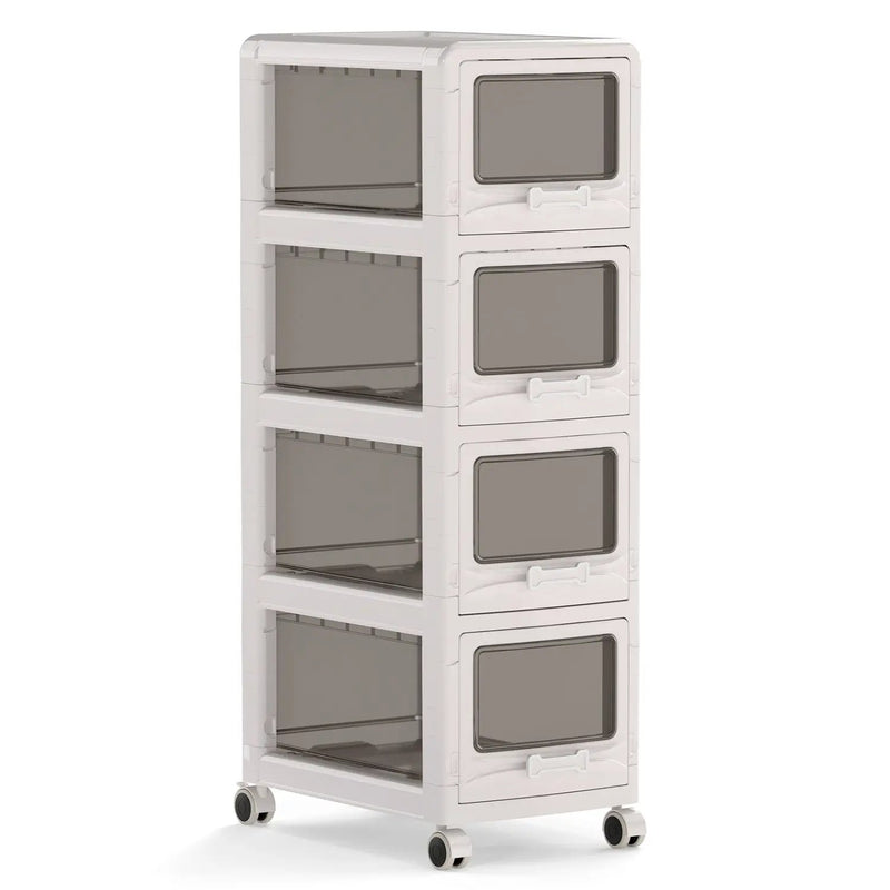 Rolling Storage Cart with Drawers and Lockable Wheels by DirectDeals