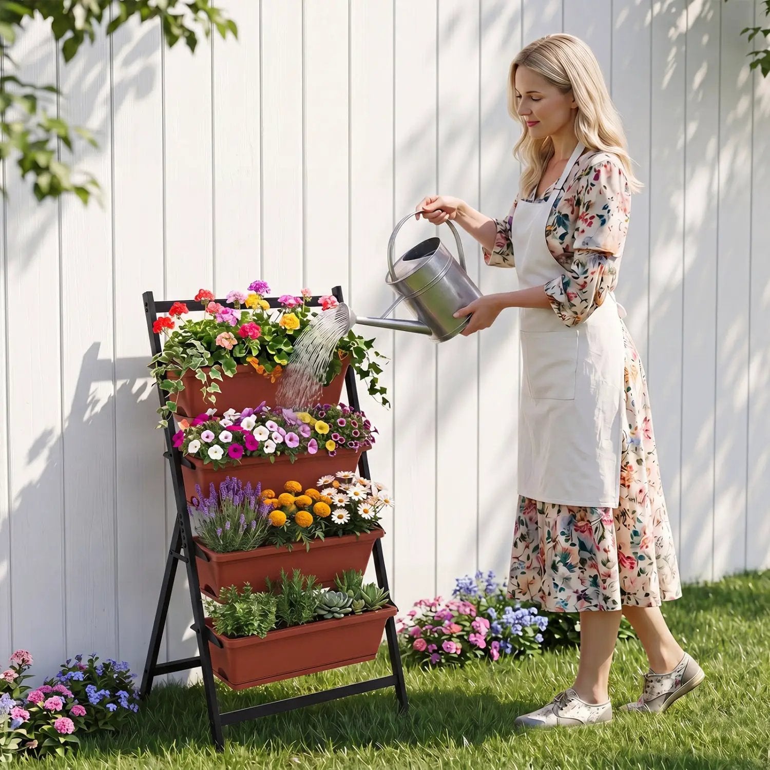 4-Tier Vertical Raised Garden Bed with Drainage Holes by DirectDeals