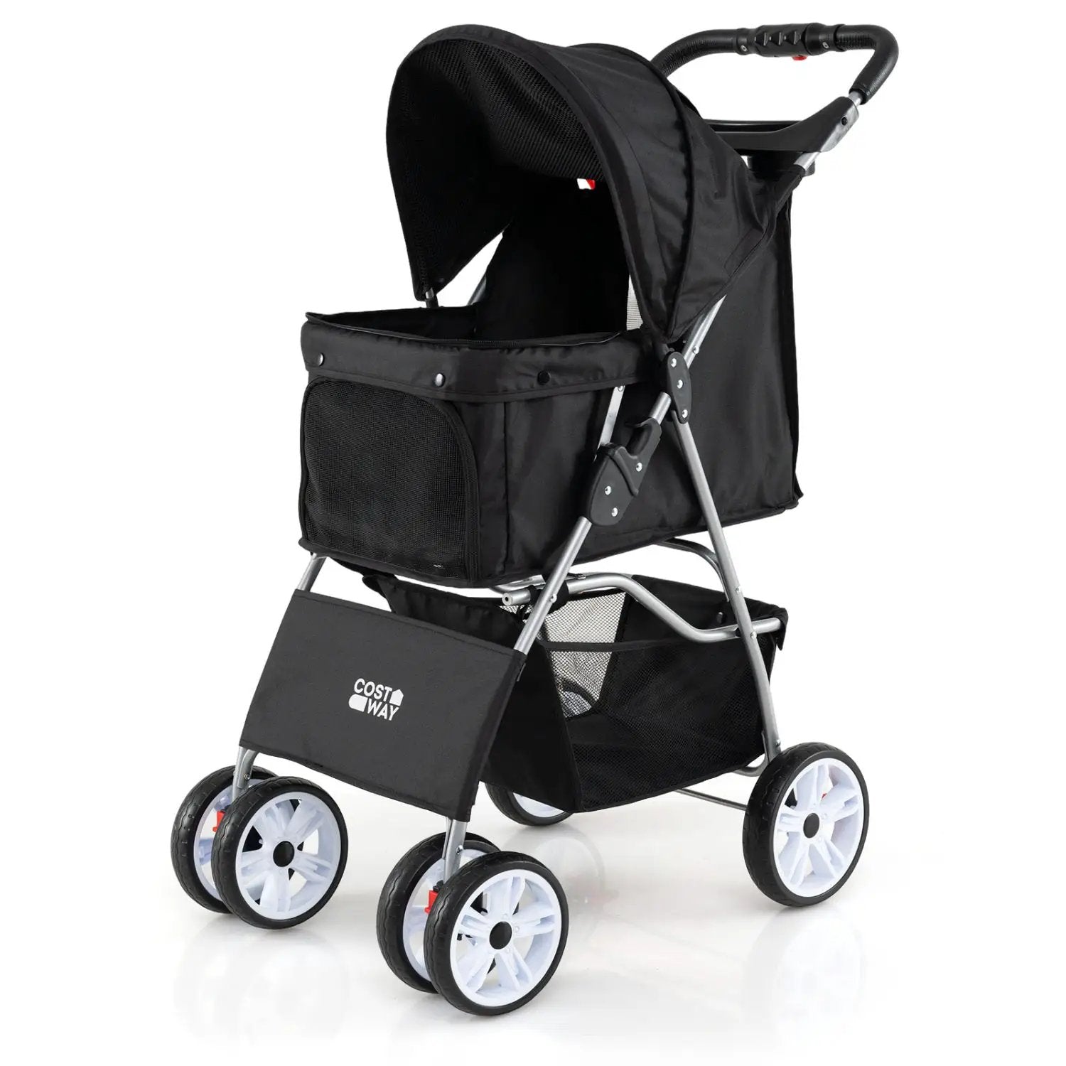 4 Wheel Pet Stroller for Small Dogs Cats up to 33 LBS by DirectDeals