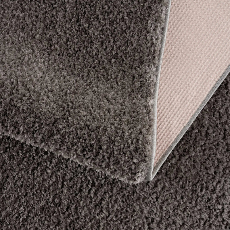 Judy Solid Dark Gray Washable Shag Rug - Clearance by Boutique Rugs