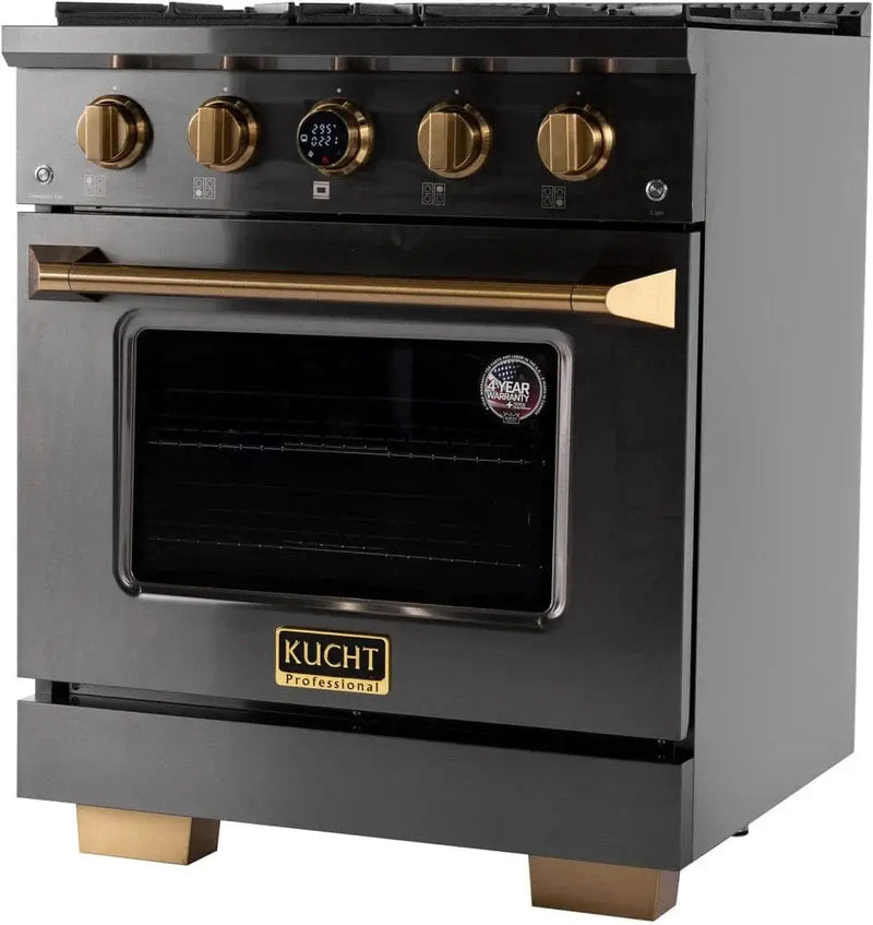 Kucht 30" Freestanding Dual Fuel Range Liquid Propane KXD30/LP by Farmhouse Kitchen and Bath
