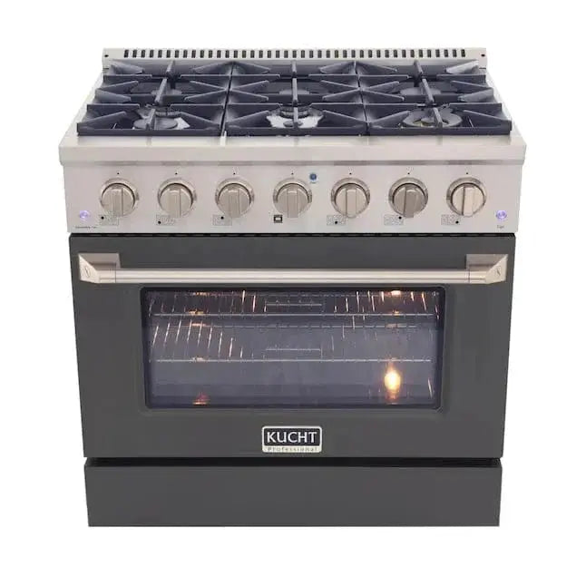 Kucht 36” Pro-Style Kitchen Dual Fuel Range - KDF362-GR by Farmhouse Kitchen and Bath