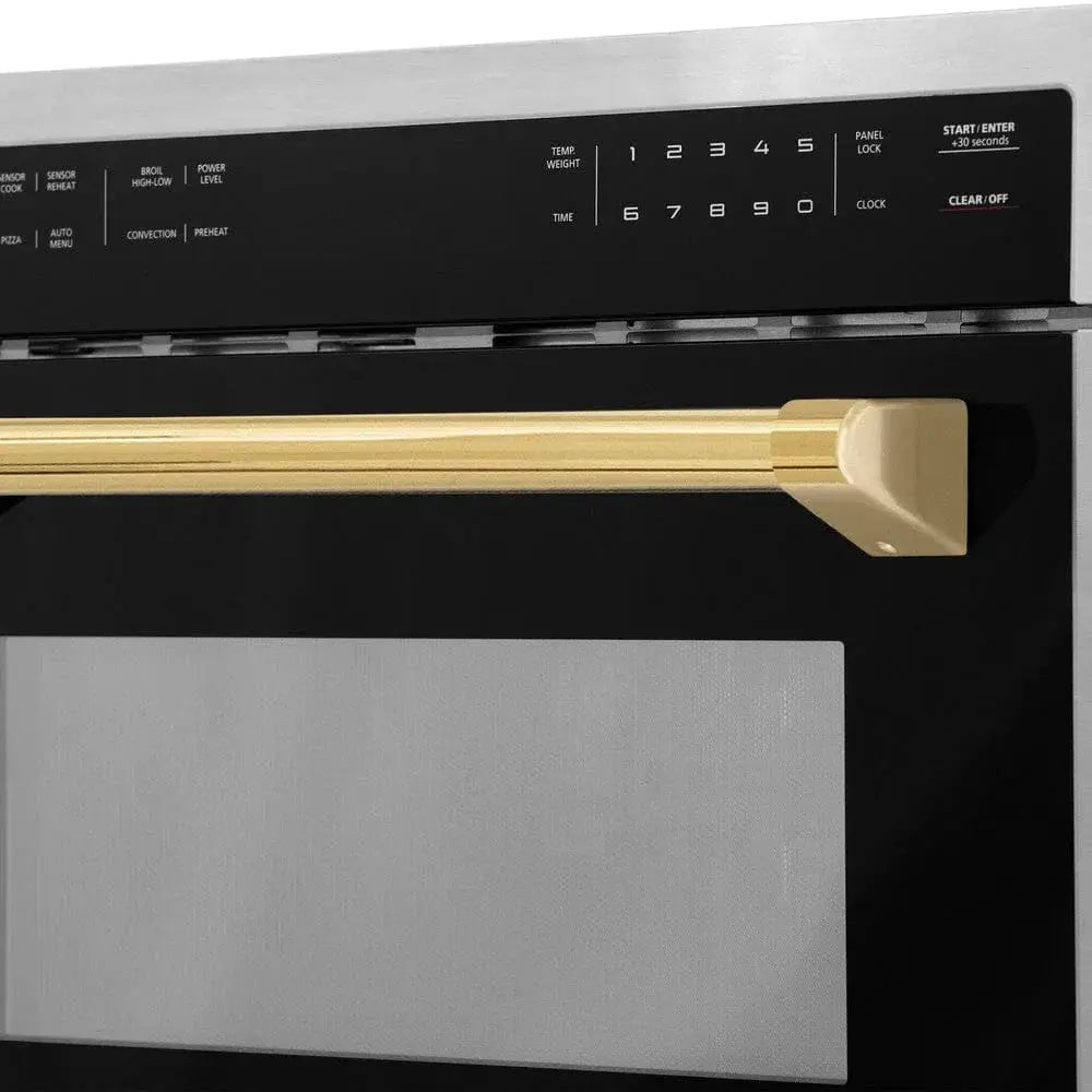 ZLINE 24" Convection Microwave, Stainless Steel, Gold MWOZ-24-G by Farmhouse Kitchen and Bath