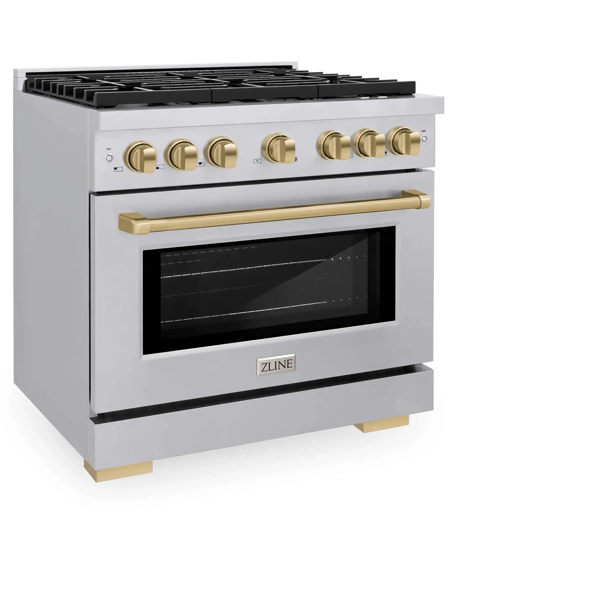ZLINE 36"Paramount Dual Fuel Range Stainless Steel Champagne Bronze SDRZ-36-CB by Farmhouse Kitchen and Bath