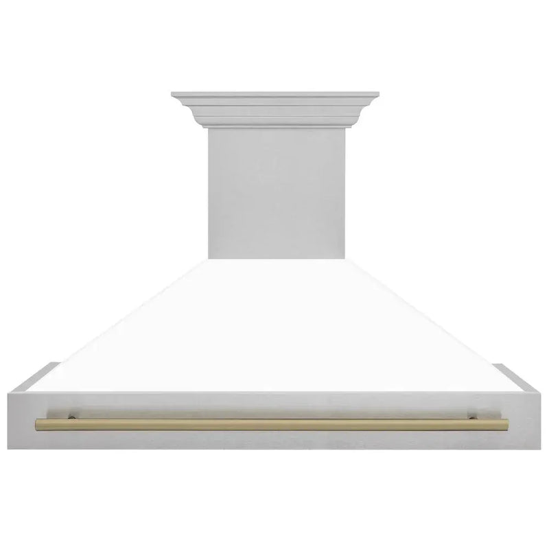 ZLINE 48" Autograph DuraSnow White Range Hood 8654SNZ-WM48-CB by Farmhouse Kitchen and Bath