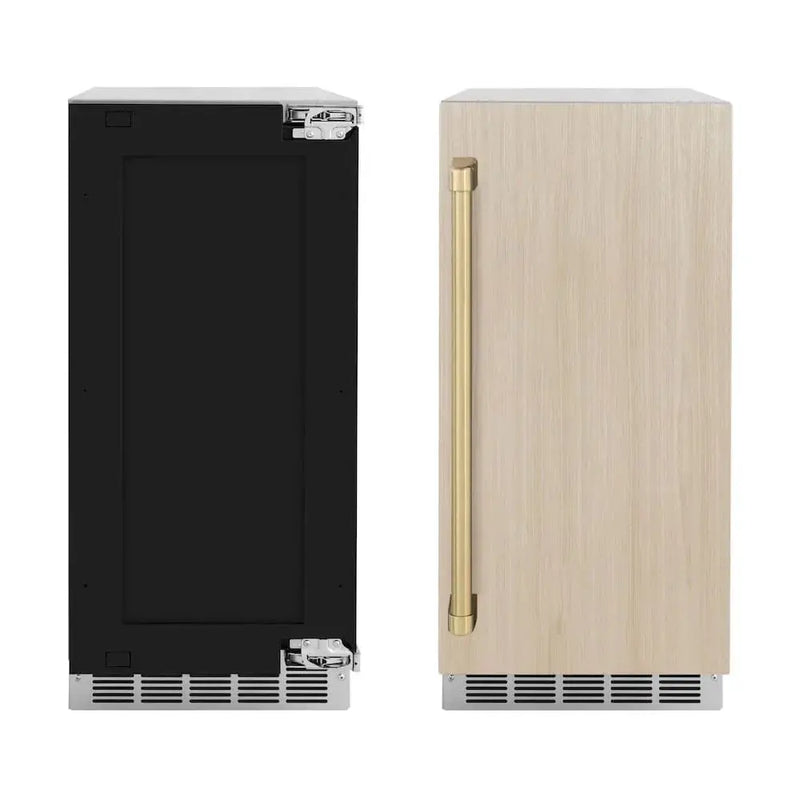 ZLINE 15" Touchstone Gourmet Ice Maker Drain Pump Panel Ready Door Champagne Bronze IGMDPZ-15-CB by Farmhouse Kitchen and Bath