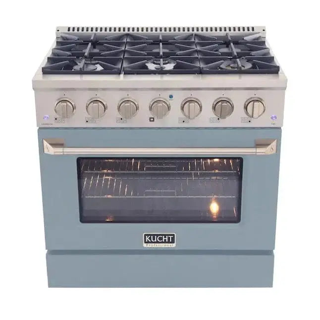 Kucht 36” Pro-Style Kitchen Dual Fuel Range - KDF362-LB by Farmhouse Kitchen and Bath
