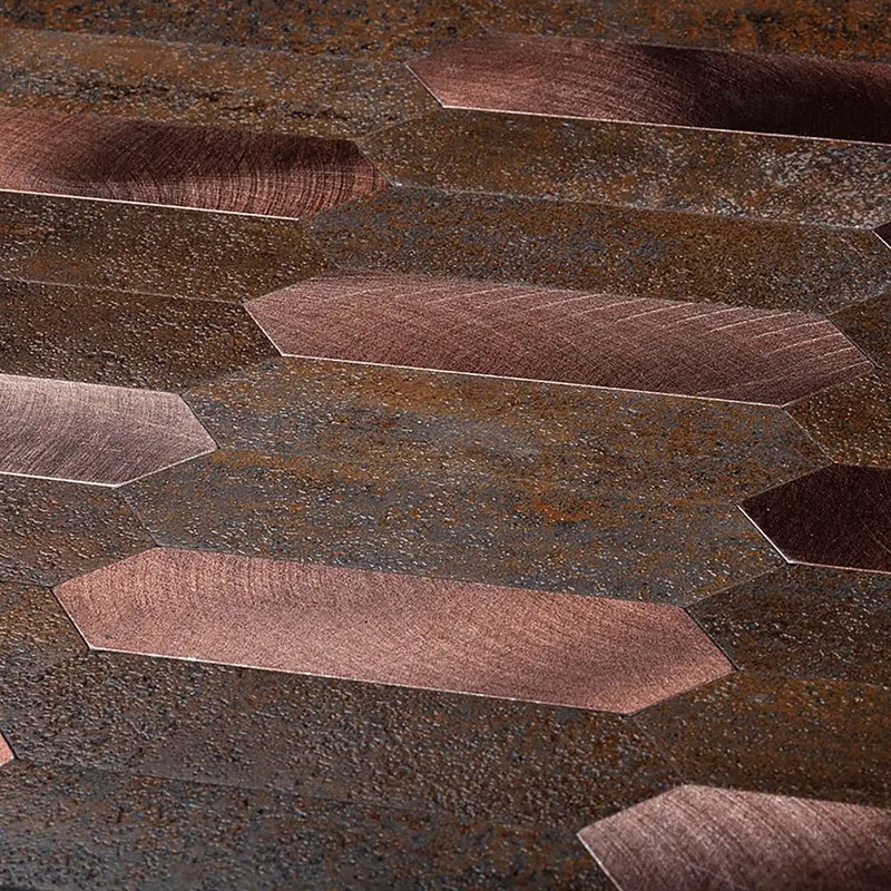Copper 12x12 Honed Brick PVC Peel & Stick Tile (10 pack, 10 sq ft/case) by Apollo Tile