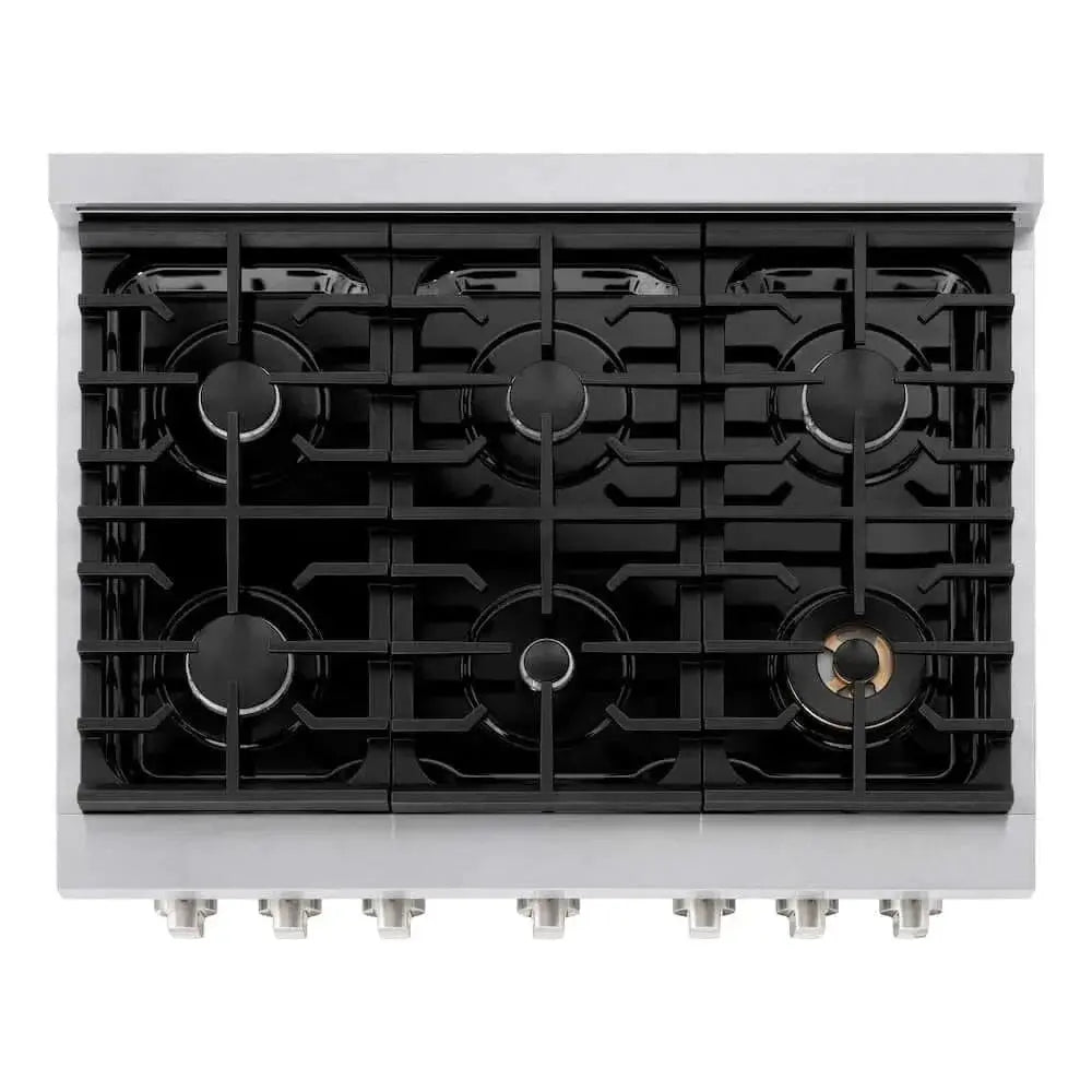 ZLINE 36"Gas Range, Convection Gas Oven , DuraSnow® White Matte, SGRS-WM-36 by Farmhouse Kitchen and Bath