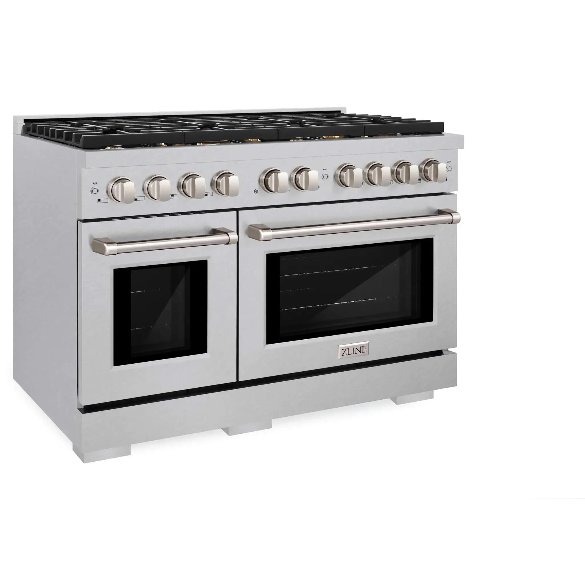 ZLINE 48"Paramount Dual Fuel Range DuraSnow® Brass Burners SDRS-BR-48 by Farmhouse Kitchen and Bath