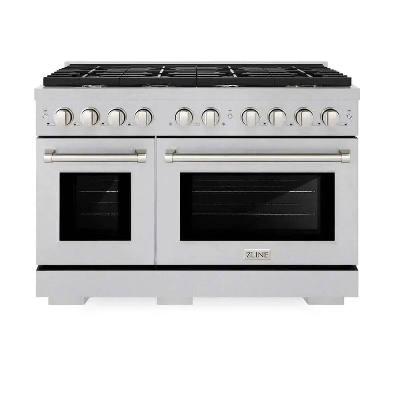 ZLINE 48"Gas Range, Convection Gas Oven , DuraSnow® Stainless Steel, SGRS-48 by Farmhouse Kitchen and Bath