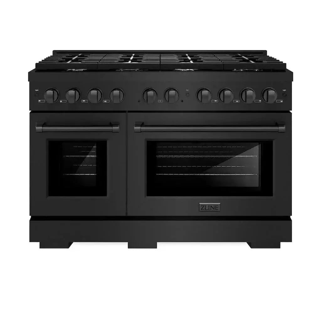 ZLINE 48 in.Gas Range, Convection Gas Oven, Black Stainless Steel, SGRB-48 by Farmhouse Kitchen and Bath